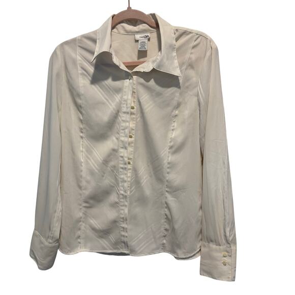 east 5th womens white button down size large - Picture 2 of 10